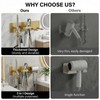 Hair Dryer Holder Hair Tool Organizer Metal Wall Mount (Gold)