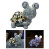 Fenteer Turtle Frog Garden Statue Miniature Frog Statues Solar Lights