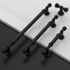 Amerdeco 10 Pack Matte Black Cabinet Pulls 5 Inch(128mm) Hole