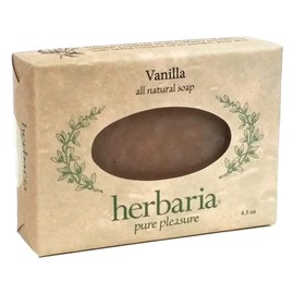 Herbaria Vanilla Handcrafted All-Natural Soap with Essential Oils. 4.5 oz Bar. Enjoy 60 More Skin-Friendly Varieties.