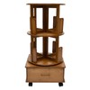 360°Rotating End Table 2 Tiers Children's Bookshelf Large Capacity Reading