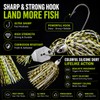 Kulport Bladed Jig Fishing Lures, Irresistible Vibrating Action, Sticky-Sharp Heavy-Wire