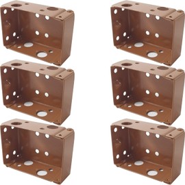 TIHOOD 6PCS 2Inch Blind Brackets Low Profile Box Mounting Bracket for Window Blinds (Brown)
