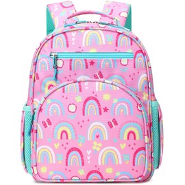 abshoo Cute Mini Toddler Backpacks for Girls Little Kids Bookbag Preschool backpack (Rainbow Pink)