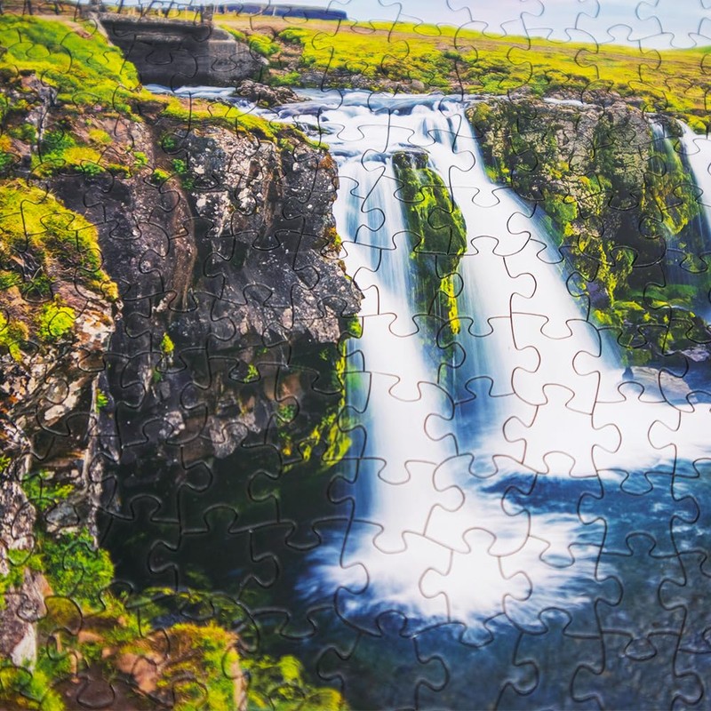 BEDUKE Jigsaw Puzzles for Adults 1000 Pieces Iceland Thick Sturdy