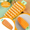 Vegetable Scrubber, Potato Scrubbing Brush Carrot Shape Hanging Vegetable Brush