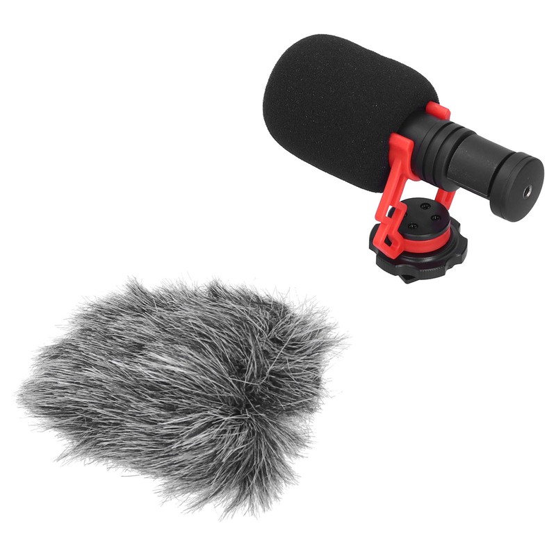 Portable Phone Microphone Vlogging Equipment Microphone Kit with LED Light