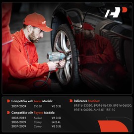 A-Premium Arnés de cableado con sensor de velocidad de rueda trasera ABS compatible con modelos Lexus y Toyota - ES350 2007-2009, Avalon 2005-2012, Camry 2006-2009 - Reemplaza # 89516-33030,