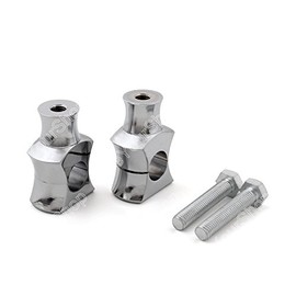 Topteng 1 Inch 25 mm Chrome Riser Clamp for Harley Fat Boy Dyna Sport Touring
