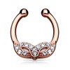 Lobal Domination 1pc Non-Piercing Masquerade Mask Septum Hanger Paved with