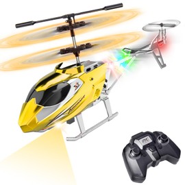 TERRAMUS RC Helicopter 2.4G Remote Controlled Helicopter Indoor RC Helicopter Toy with LED Light & 3.5 Channels & Gyro Mini Helicopter Positioned Height Aeroplane Gift Children Boys