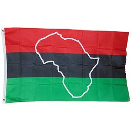 3X5 Afro American Map African Flag 3'X5' Banner Brass Grommets