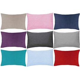 Flannelette Soft Pillow Cases Pair Only - 10 Colors Choice - Warm 100% Brushed Cotton Pillowcases Covers Size 50 x 75 cm (Latte)