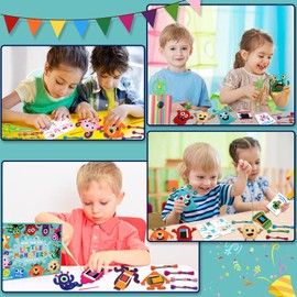 CiyvoLyeen Little Monsters Craft Kit Adopt A Monster Felt Plush DIY Sewing Art Kids Educational Kindergarten Toys Monster Bash Craft Gift Learn How to Sew for Beginners Set of 12