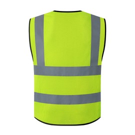 ASIPHITU Reflective Safety Vest for Men Women High Visibility Construction Work Vest with Pockets and zipper front Hi Vis Security Vest with Reflective Strips Meets ANSI/ISEA Standard (AP1-Yellow-S)