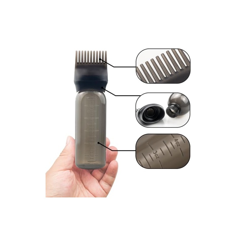 4-Pack Root Comb Applicator Bottles - 6oz (2 Pink +