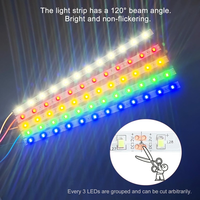 YIXISI 10 PCS 200mm Prewired Strip LED, 12V - 18V