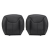 SecosAutoparts Black Leather Driver & Passenger Side Bottom Replacement Seat
