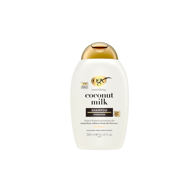 OGX, Shampoo Nutritivo de Leche de Coco, 385 ml