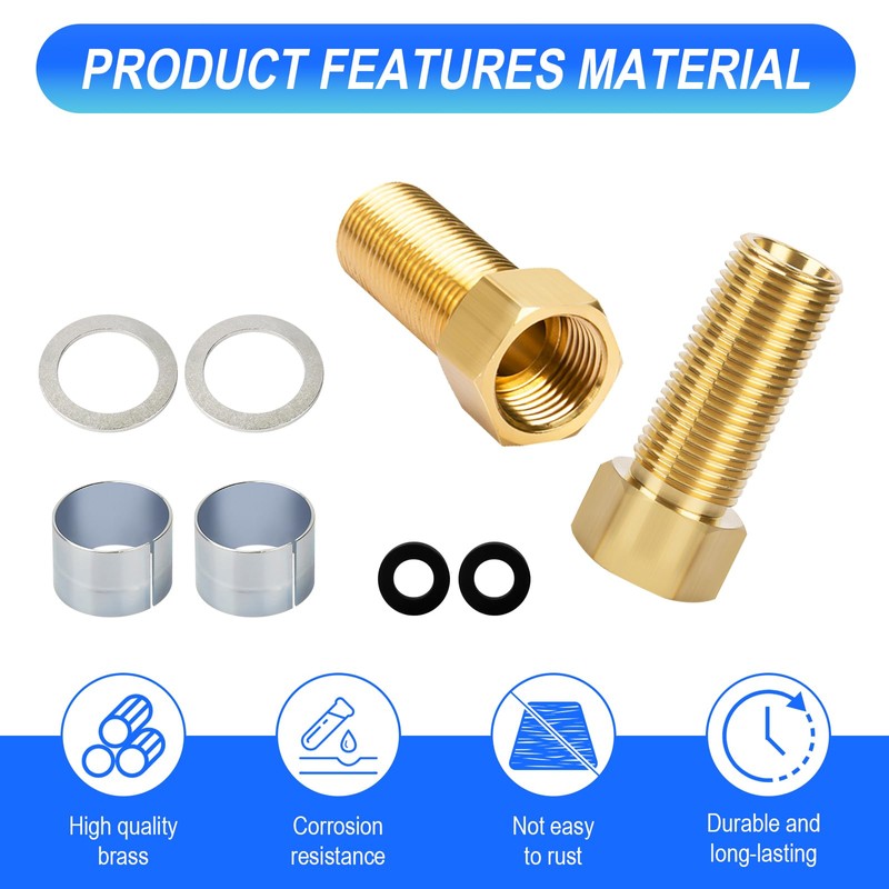 Faucet Shank Extension kit,100818 Thick Countertop Extension Set for Faucet