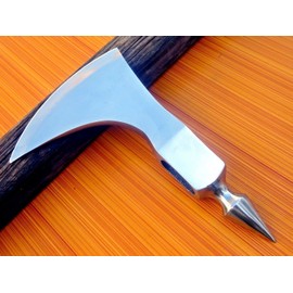 Steel Craft Medieval Huntsman SPIKER Custom Hand Made HIGH Carbon Steel Tomahawk Viking Axe Head with Leather Sheath