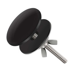 2 Inch Kitchen Sink Hole Cover,Glossy Black Stainless Steel Faucet Hole Cover,Kitchen Sink Tap Hole Plate Stopper Cover Blanking Metal Plug