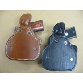 Azula All Leather Molded Paddle Holster CCW OWB for Glock 17, 22 Pistol TAN RH