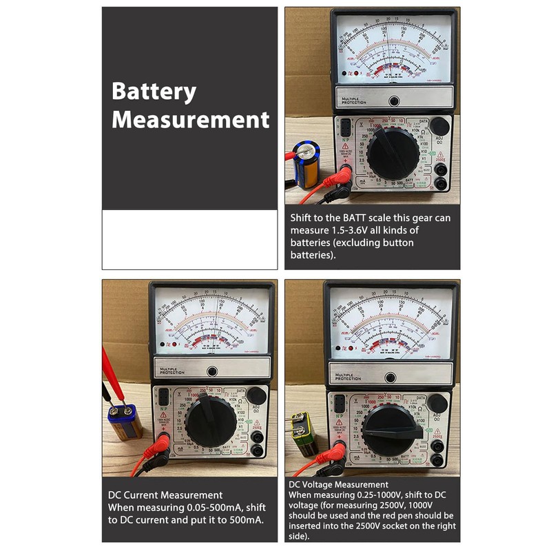 MF47C Pointer Multimeter Anti Burning Analog Multimeter Buzzer Analog Pointer