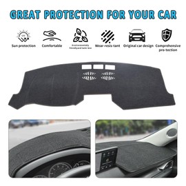 HEDAQI Dash Cover for Mazda CX5 2017-2022 2023 2024 2025, Dashboard Cover Mat for Mazda CX-5 Accessories Nonslip Sunshade Protector No Glare, Gray