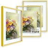 Golden State Art, 11x14 Floating Picture Frame Set of 3,