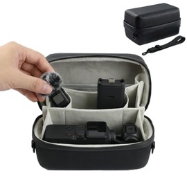 Fuimlla Pocket 3/4 Case, DJI Osmo Pocket 3 Portable Travel Storage Bag, Shockproof Protective Hard Case, Handbag & Crossbody Shoulder Backpack for DJI Pocket 3 Camera & Accessories