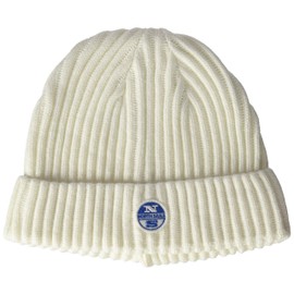 NORTH SAILS Mens Beanie W/Logo Winter Hat, Marshmallow