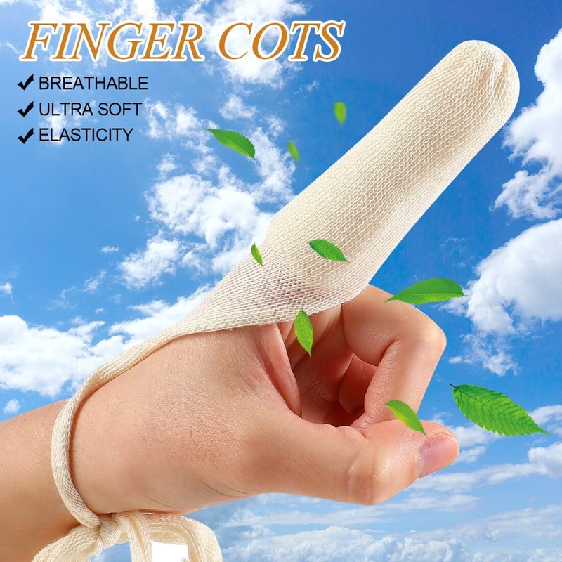 8Pcs Finger Bandages 8.5 x 3CM Tubular Finger Cots Breathable