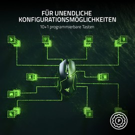 Razer Basilisk V3 - Kabelgebundene, anpassbare Gaming Maus mit Chroma RGB für PC / Mac (10+1 programmierbare Tasten, neigbares HyperScroll Mausrad, ergonomisches Design) Schwarz