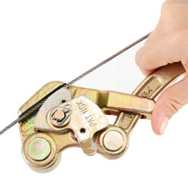 MUKLEI 1 Ton 2204 Lbs Cable Grip, High Strength Wire Gripper Rope Jaw Puller, Steel Cable Pulling Tool for Wire Rope, Cable Size Range 1/10 Inch to 2/3 Inch