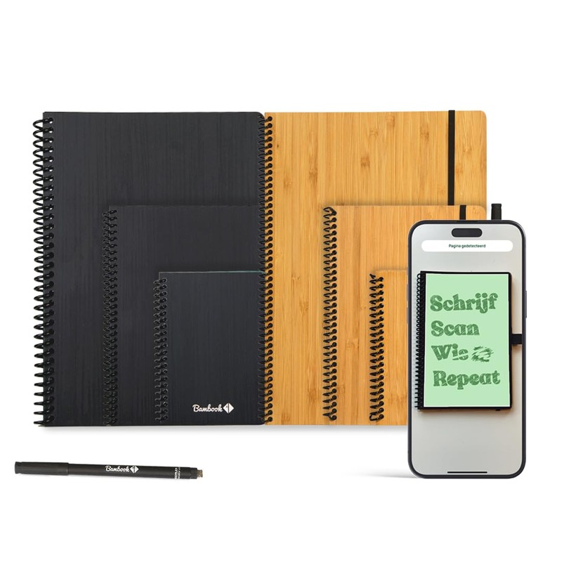 BAMBOOK Classic Notebook - Bamboo Wood Hardcover - A4 -