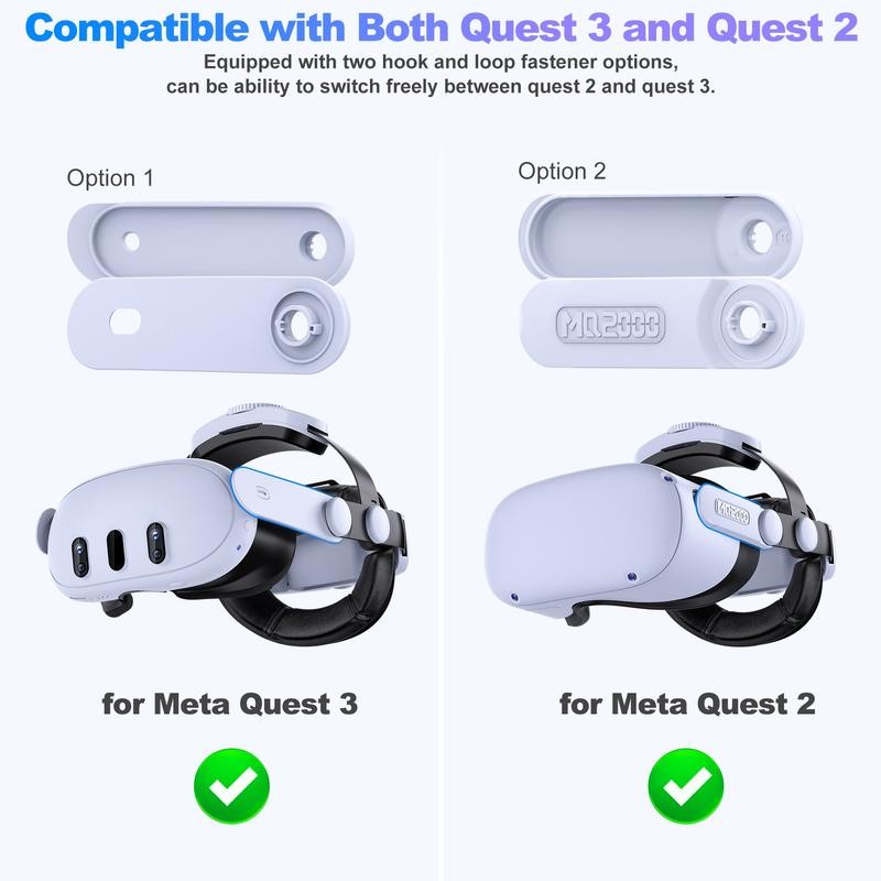 15000mAh Battery Head Strap for Meta Quest 3/3S/2, Adjustable Elite