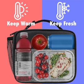 OPUX - Bolsa de almuerzo aislada para niños, lonchera para niños escolares, niña, a prueba de fugas, pequeña, reutilizable, compacta, suave, mini bolsa enfriadora, kit de loncheras pequeñas para niños