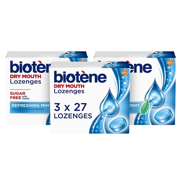 Biotene Dry Mouth Lozenges, Refreshing Mint, 81 Count