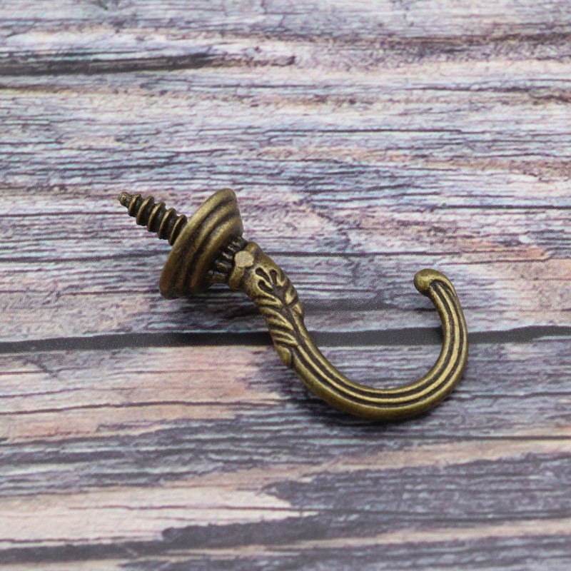 Pack of 20 Vintage Screw Hooks Retro Wall Hanging Hooks