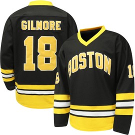 Happy Gilmore Men's Ice Hockey Jersey 18 Adam Sanders Stitched Design Breathble Mesh Polyester Team Uniform Casual Wear Black L