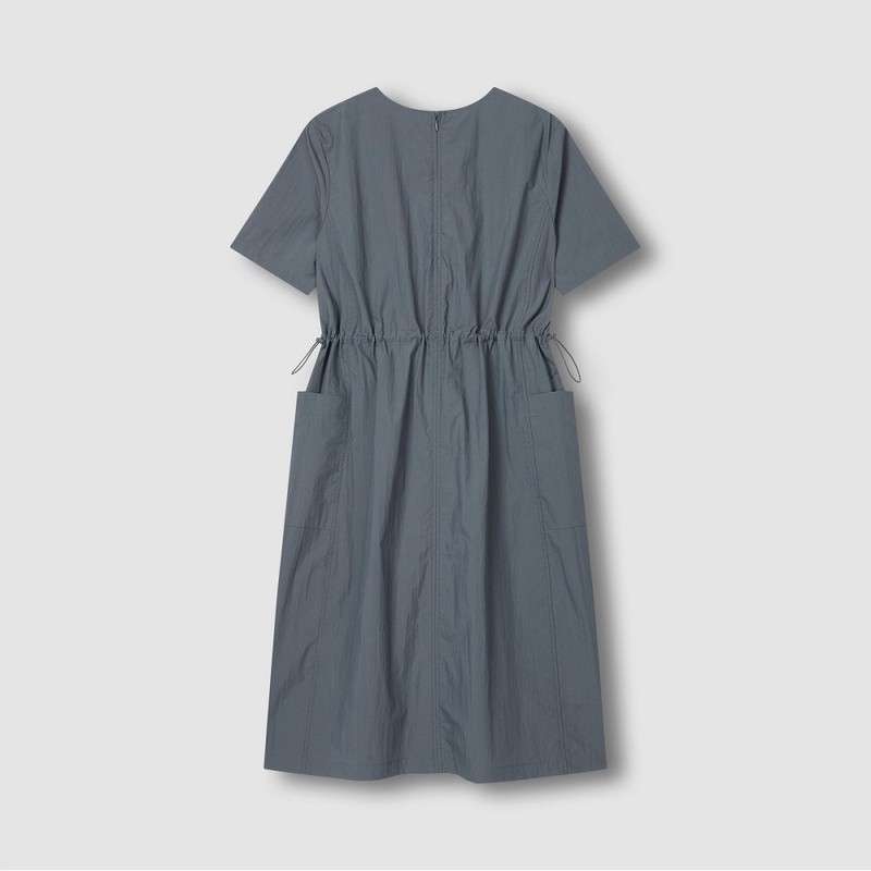JAJU [JAJU] Women's Rustling String Dress_Blue Gray