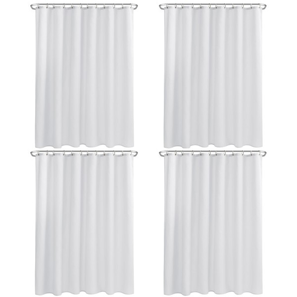 Nasitos Fabric Shower Curtain Liners 4 Pack - W72 x