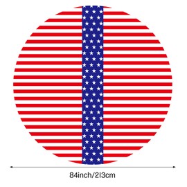 Oudain 6 Pcs 4th of July Tablecloth 84 Inch Plastic American Flag Tablecloths Disposable 4th of July Table Cover for Veterans Memorial Independence Day Patriotic Party Supplies (Stripe)