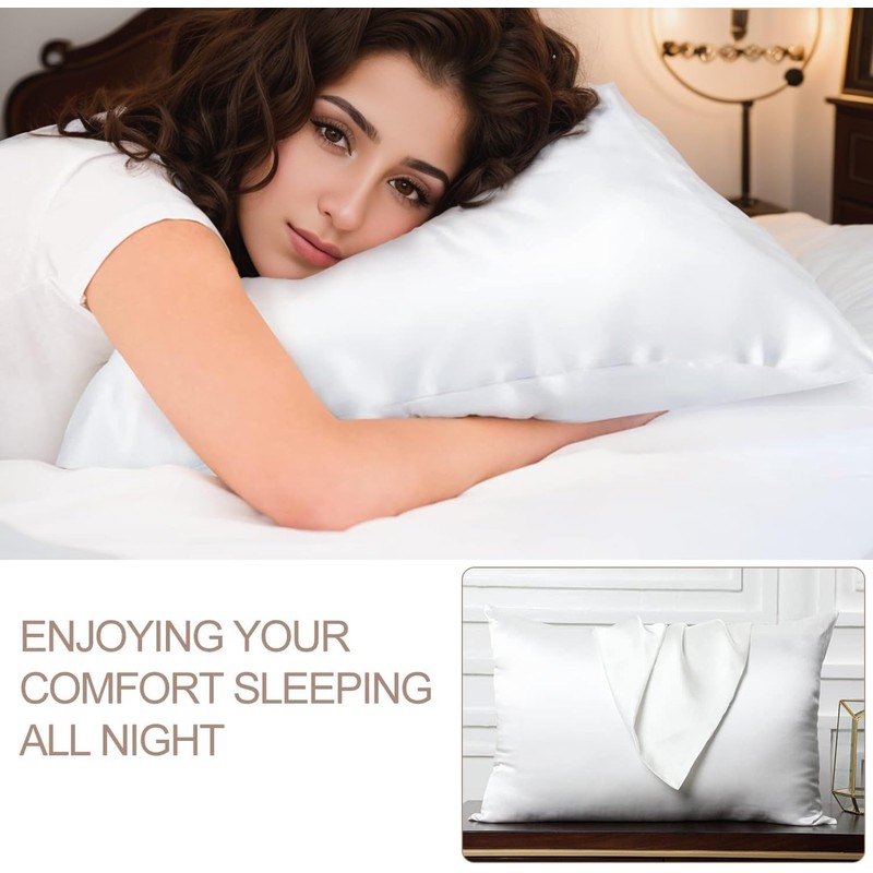 Satin Pillowcase, T Tersely 2 Pack 20"x 30" Silk Satin