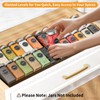 RCHYFEED 4 Tier Non-Slip Spice Drawer Organizer, (Need 3.5" Deep