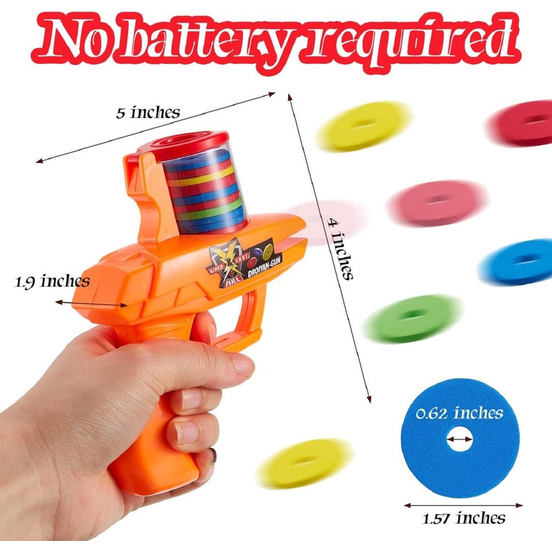 2 Pieces Foam Disc Launcher Zip Shot Shooter Disc Shooter