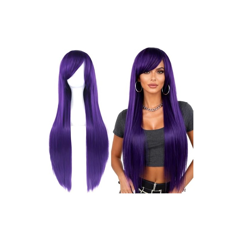 NCONCO Pelucas para Mujer, 80CM Moda Peluca Completa Peluca Recta