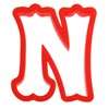 Curly Letter N Cookie Cutter 4 Inch - Hand Made