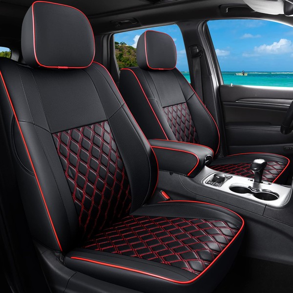Huidasource Upgrade Grand Cherokee Seat Covers, Full Coverage Waterproof Leather